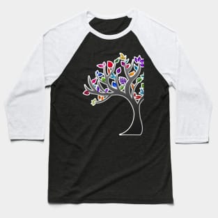 Modern and colourful tree art structure Baseball T-Shirt